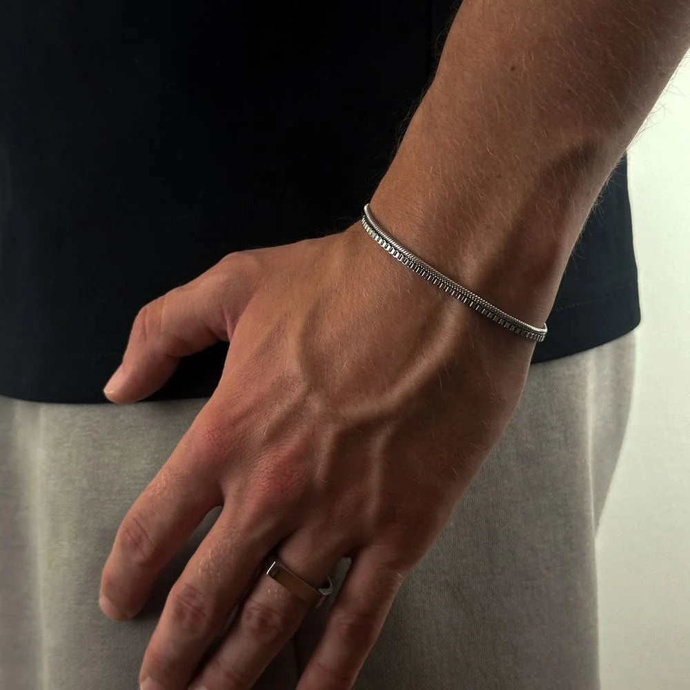 SNAKE ARMBAND (SILBER) 2MM
