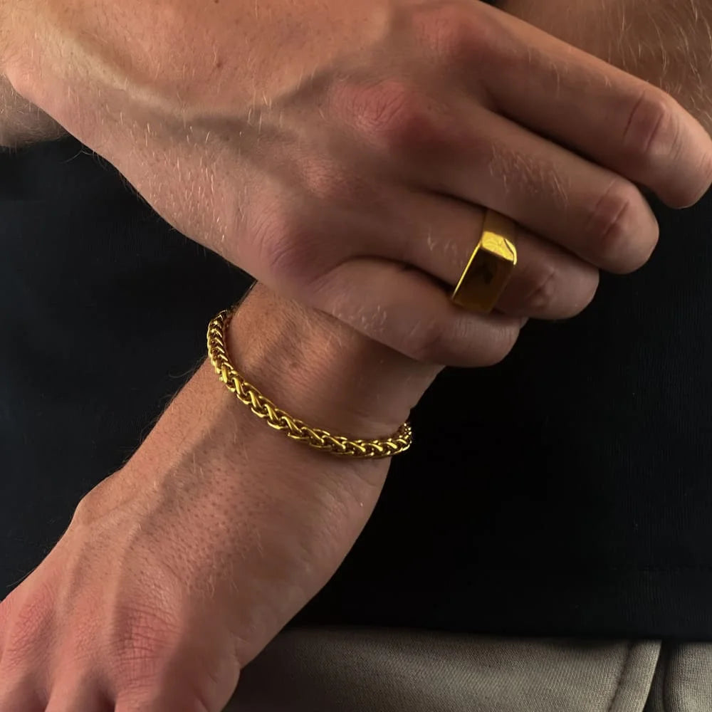 WEIZEN ARMBAND (GOLD) 5MM