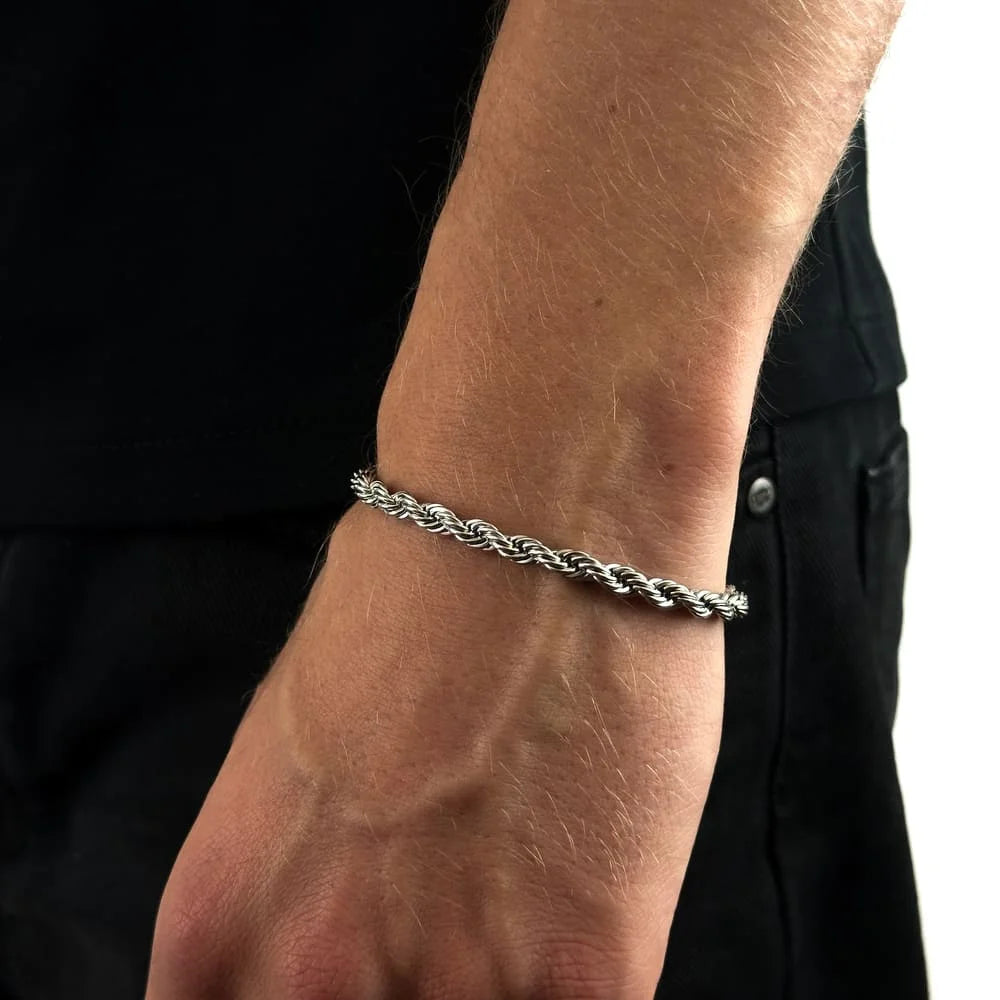 ROPE ARMBAND (SILBER) 5mm