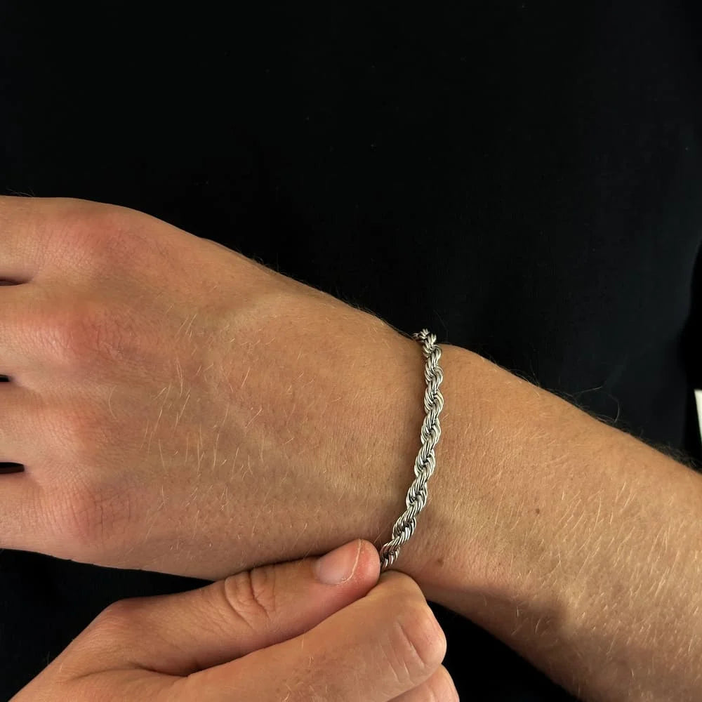 ROPE ARMBAND (SILBER) 5mm