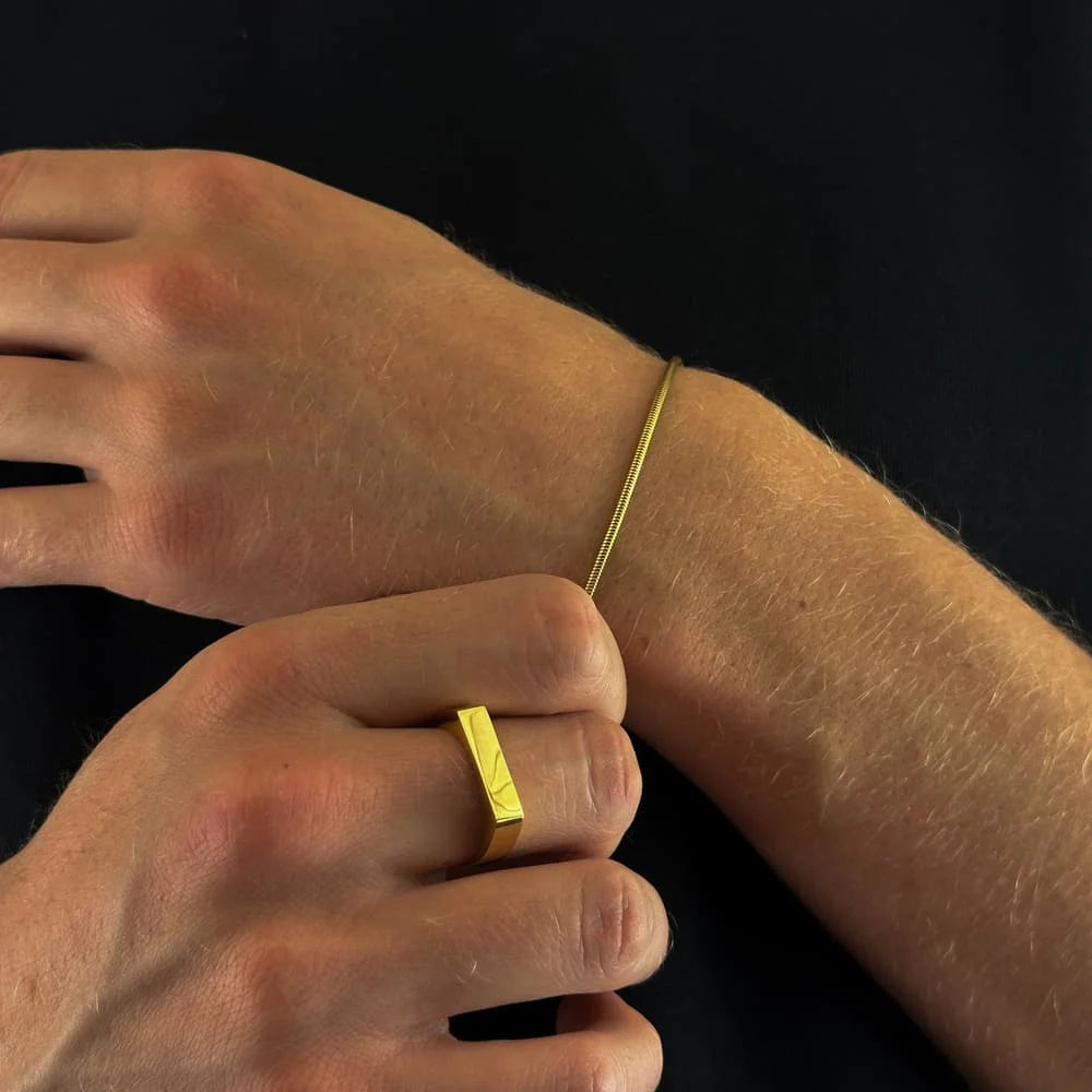 SNAKE ARMBAND (GOLD) 2MM
