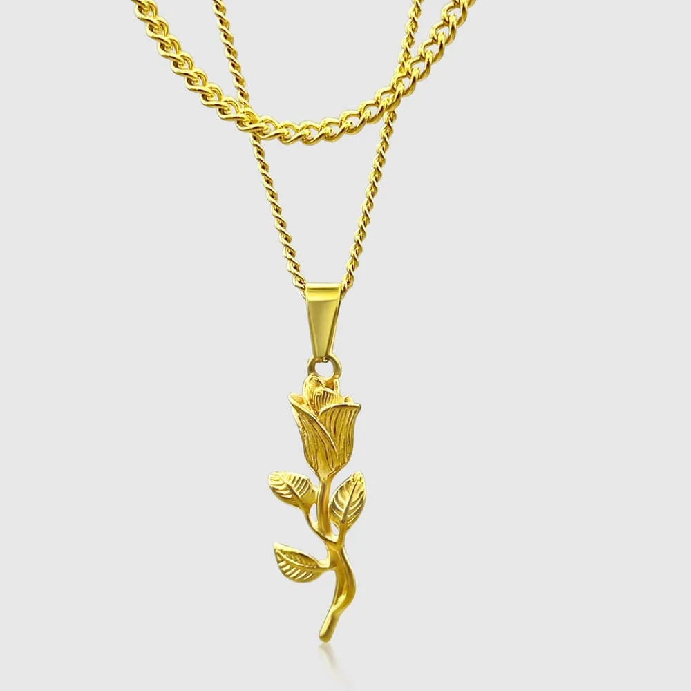 ROSE X CURB CHAIN SET (GOLD)
