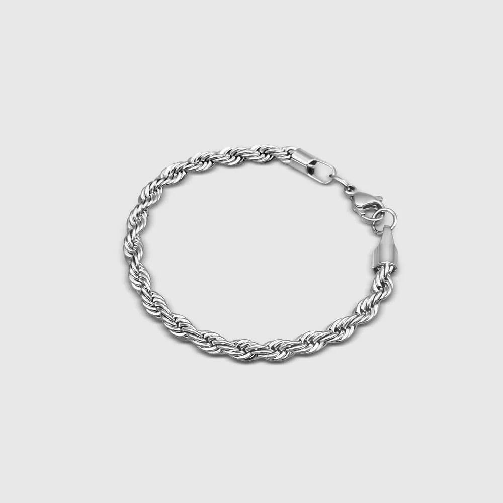 ROPE ARMBAND (SILBER) 5mm