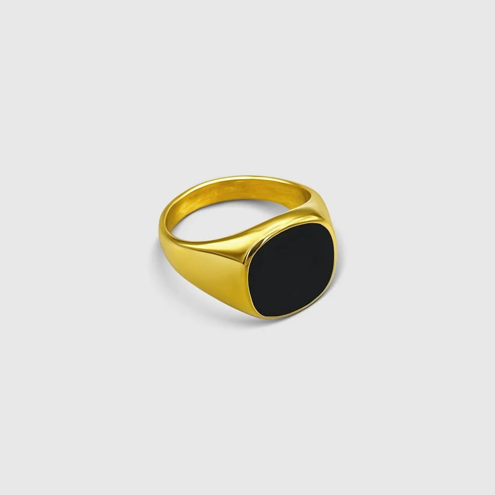 OVAL STONE RING (GOLD)