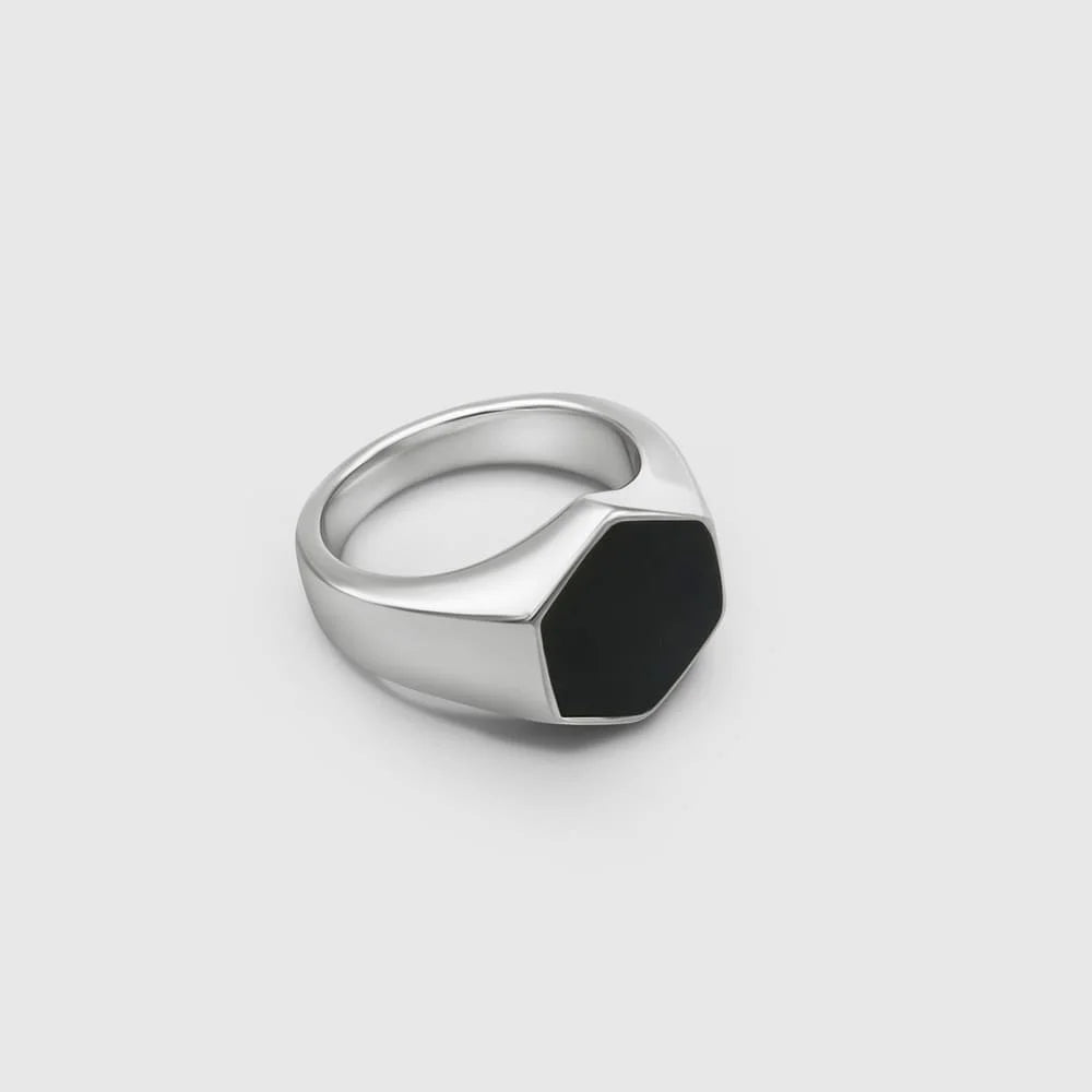 ONYX RING (SILBER)