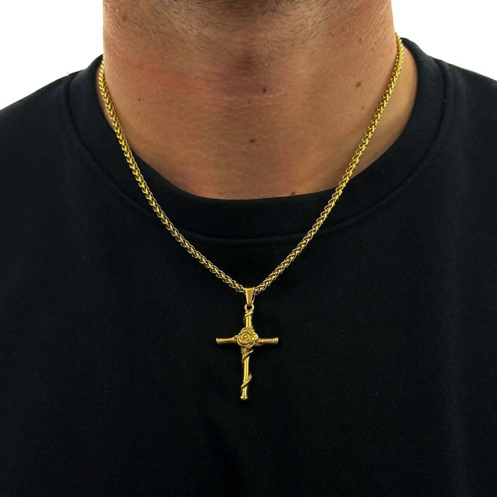 ROSE CROSS (GOLD)