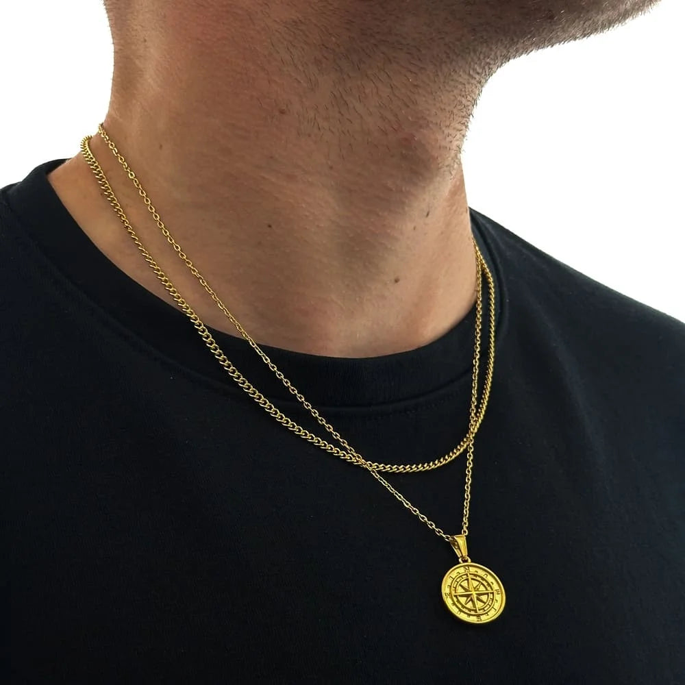 KOMPASS X CURB CHAIN SET (GOLD)