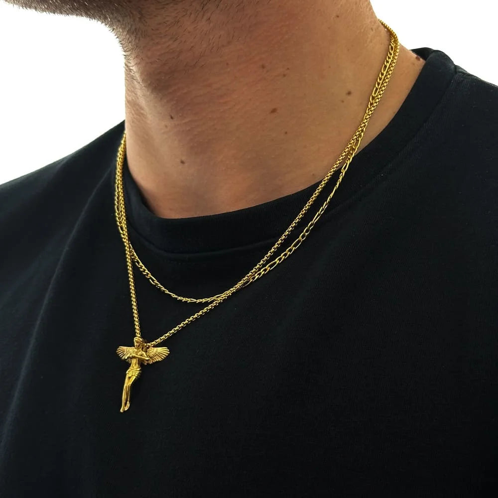 ANGEL X FIGARO CHAIN SET (GOLD)