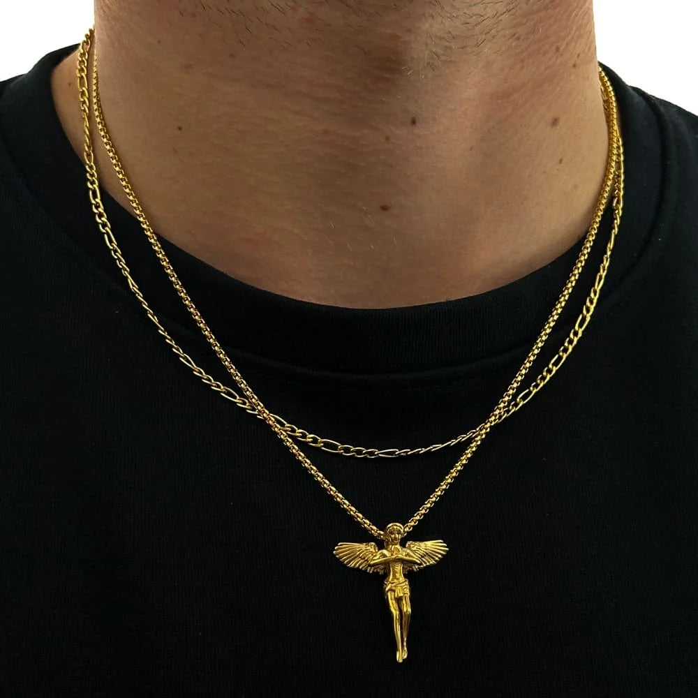 ANGEL X FIGARO CHAIN SET (GOLD)