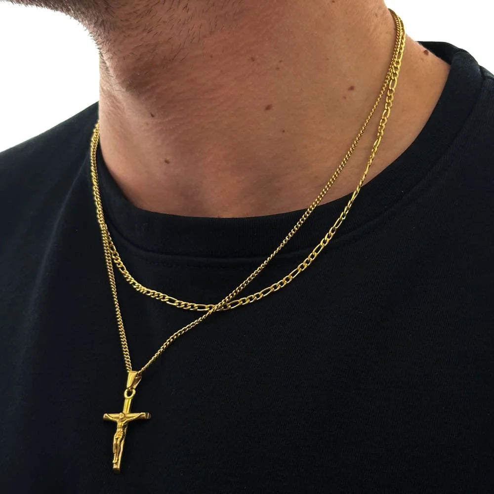 KRUZIFIX JESUS X FIGARO SET (GOLD)