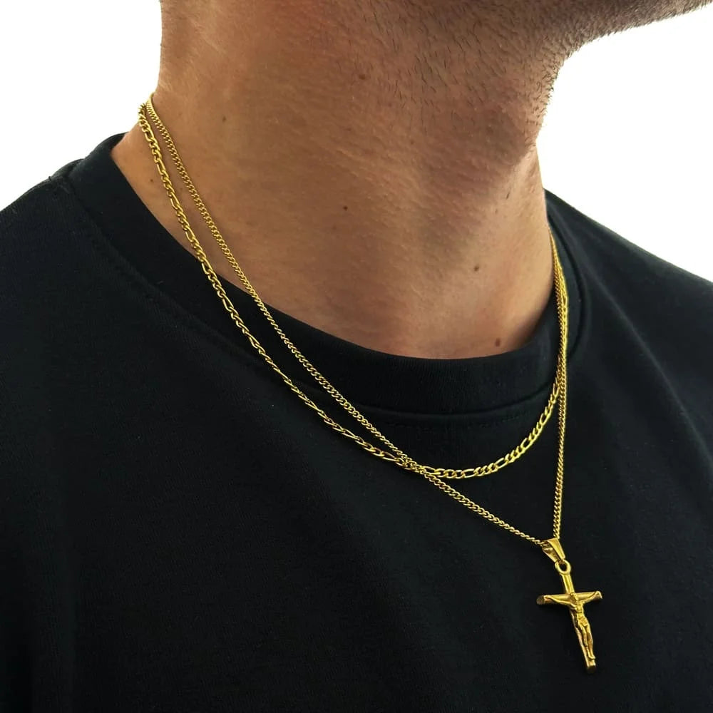 KRUZIFIX JESUS X FIGARO SET (GOLD)