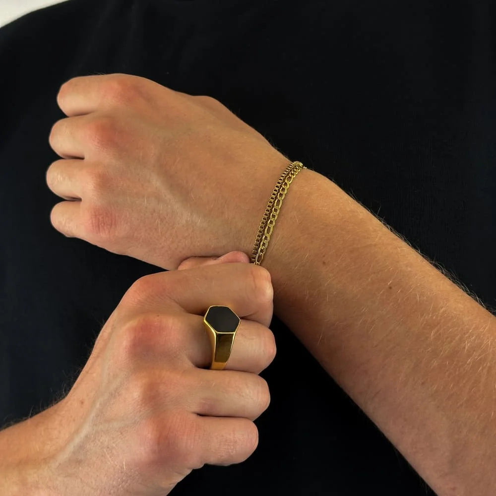 ONYX RING (GOLD)