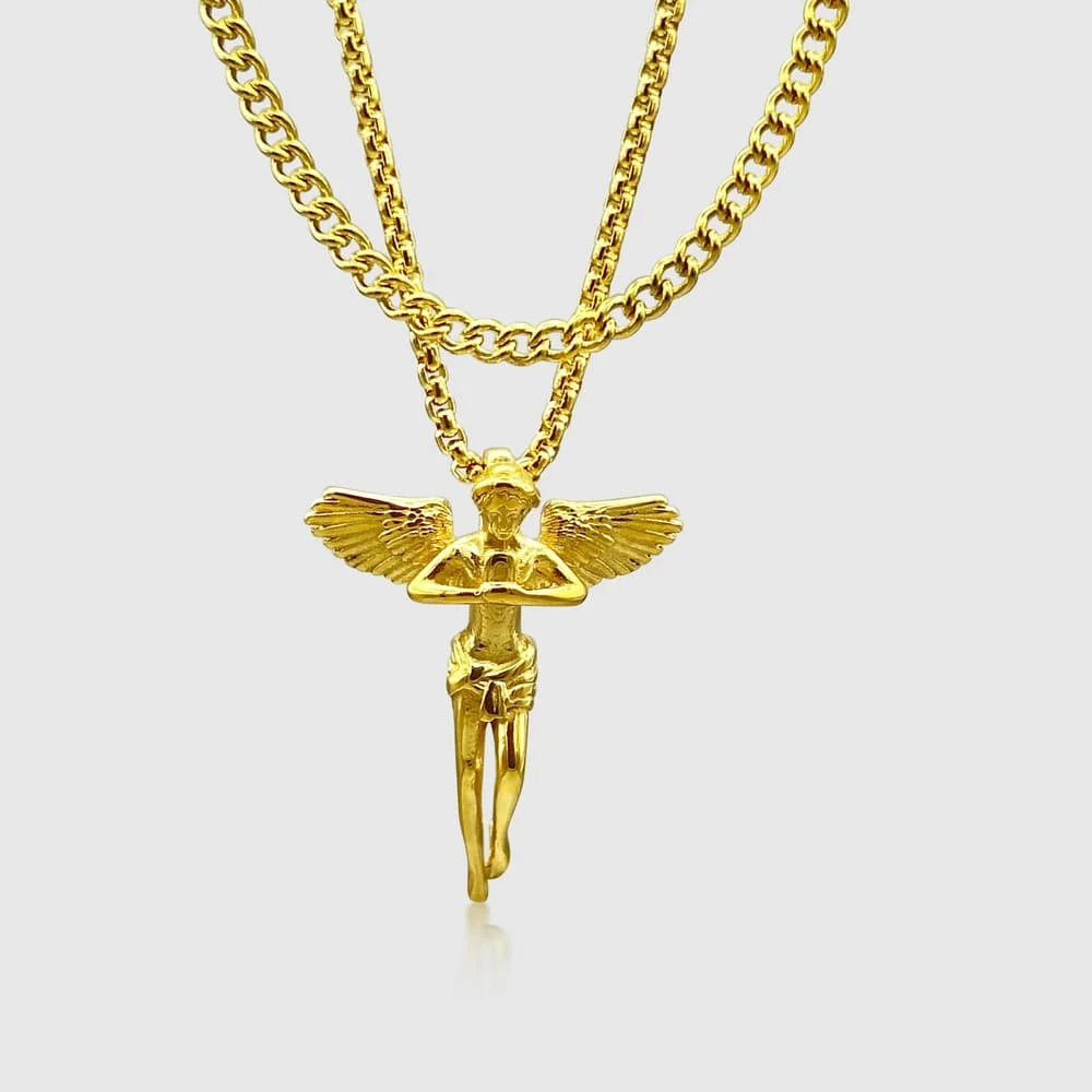 ANGEL X CURB CHAIN SET (GOLD)