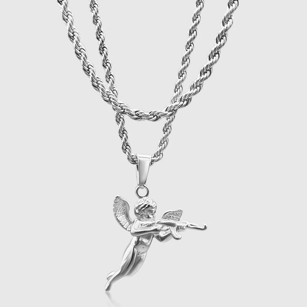 CUPID GUN X ROPE CHAIN SET (SILBER)