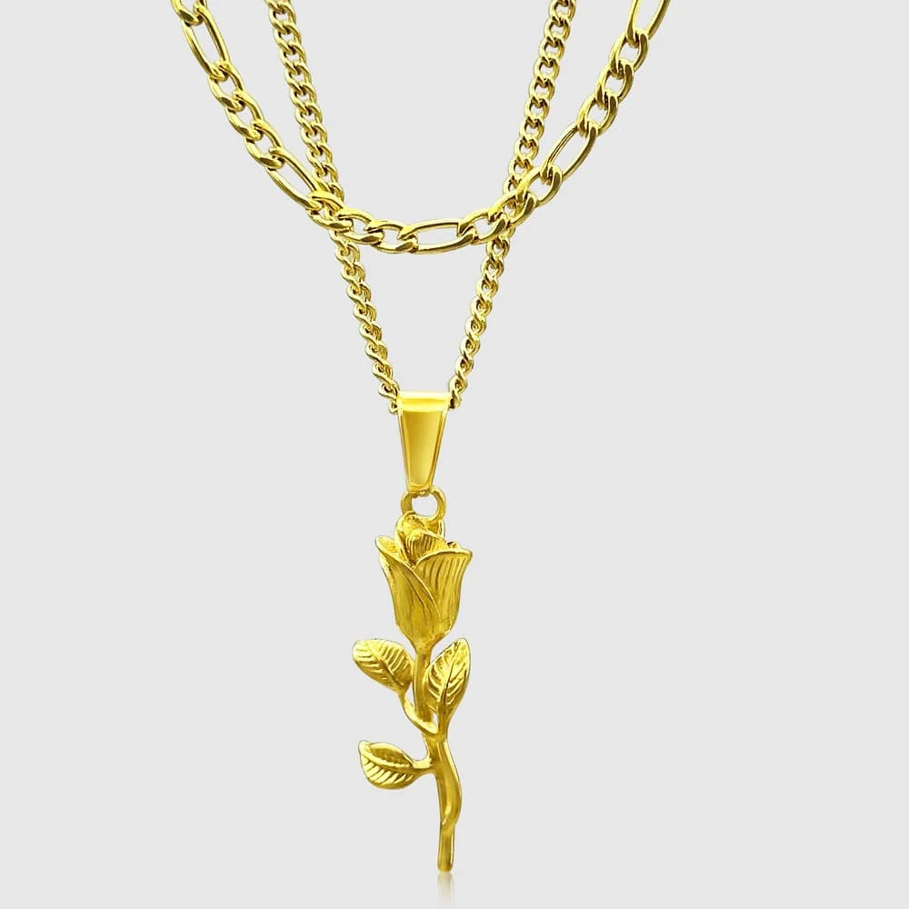 ROSE X FIGARO CHAIN SET (GOLD)