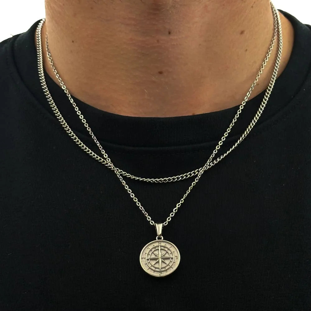 KOMPASS X CURB CHAIN SET (SILBER)