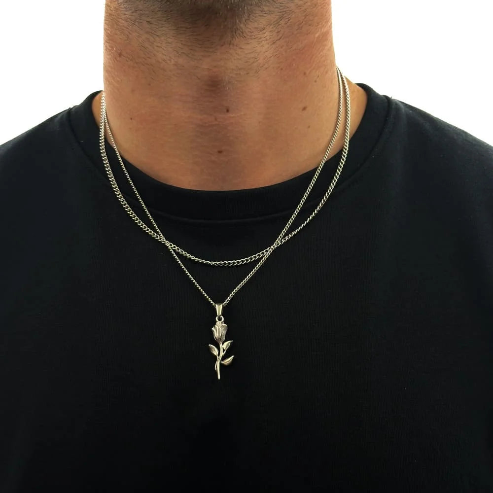 ROSE X CURB CHAIN SET (SILBER)