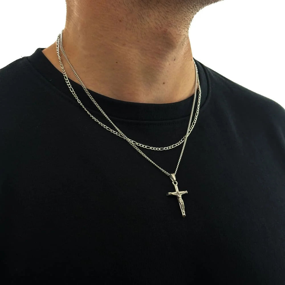 KRUZIFIX JESUS X FIGARO SET (SILBER)