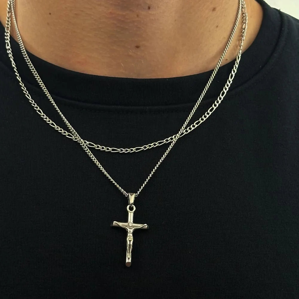 KRUZIFIX JESUS X FIGARO SET (SILBER)