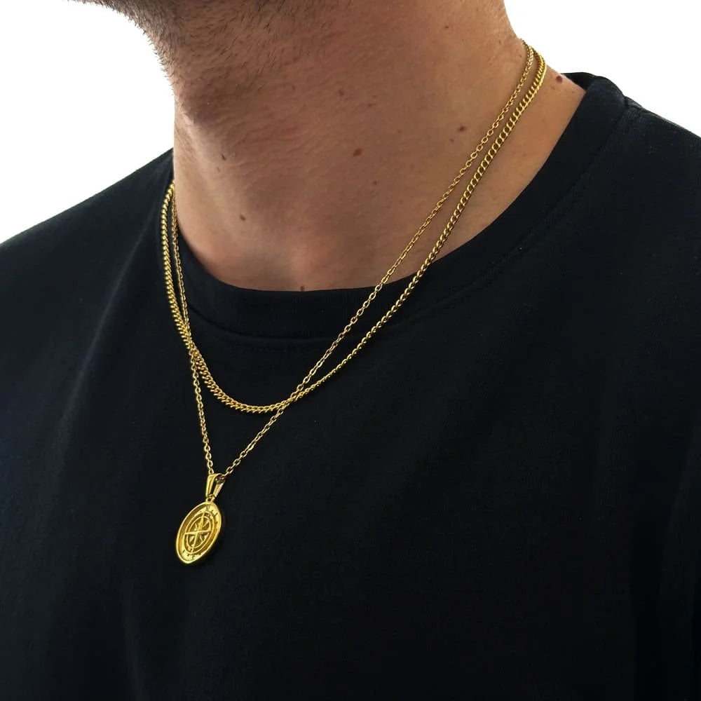 KOMPASS X CURB CHAIN SET (GOLD)
