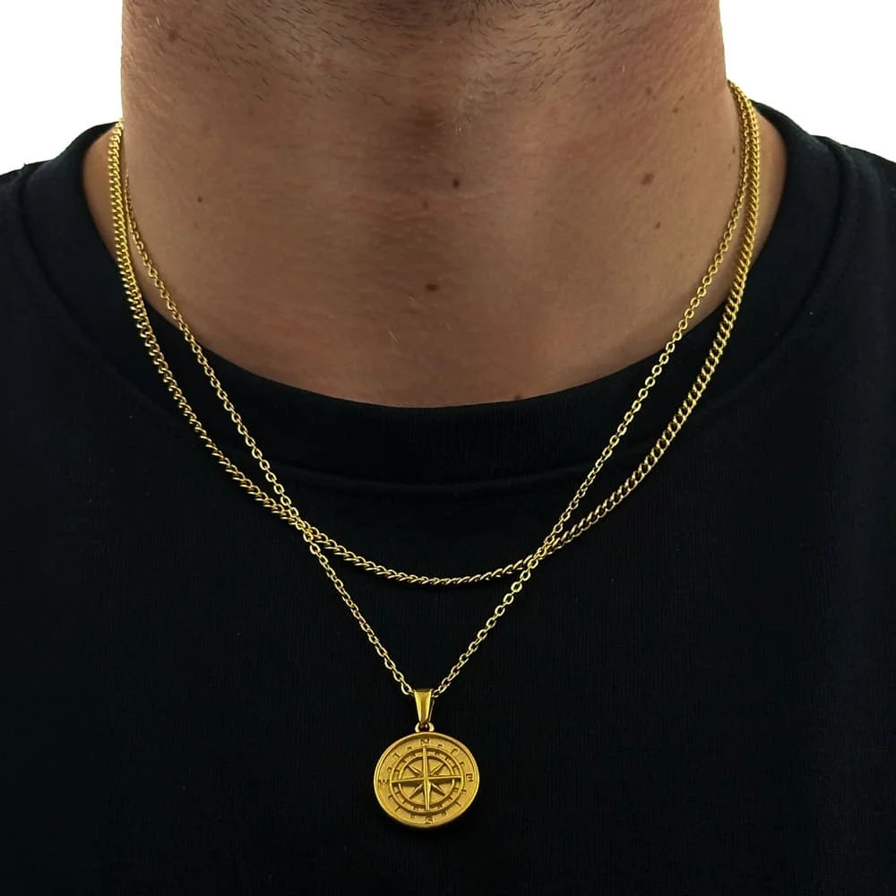 KOMPASS X CURB CHAIN SET (GOLD)