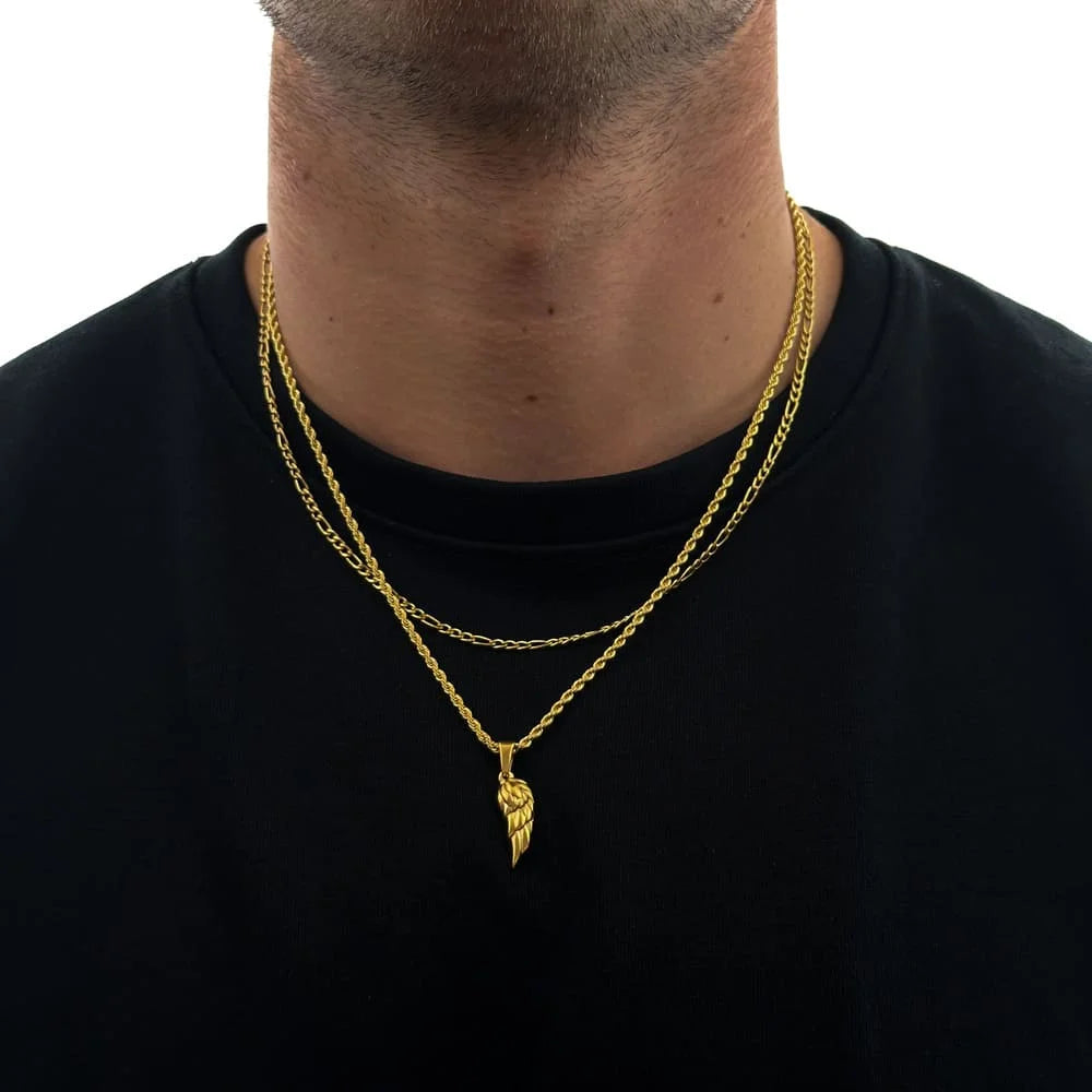 WING X FIGARO CHAIN SET (GOLD)